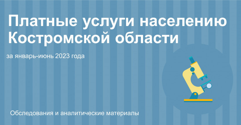 Платные услуги населению Костромской области за январь июнь 2023 года